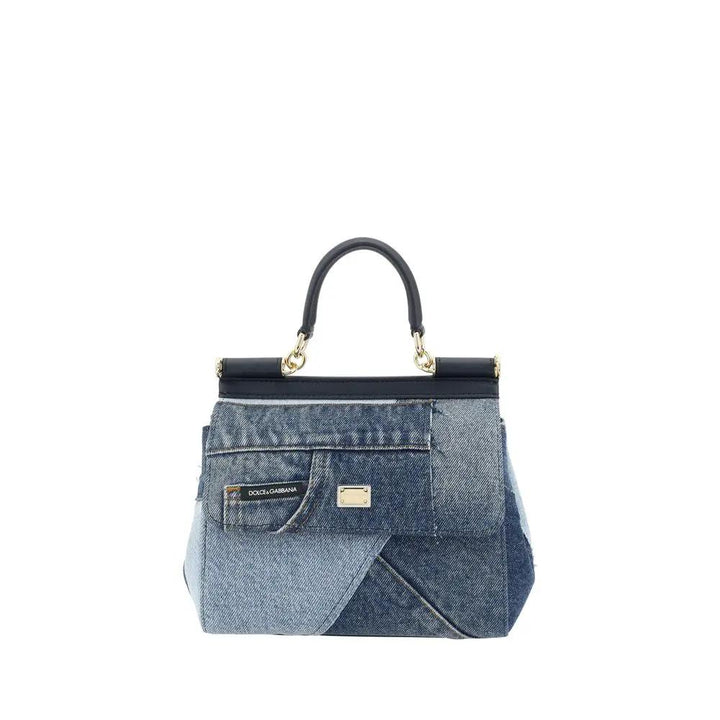 Dolce &amp; Gabbana Sample Sale | Dolce &amp; Gabbana Blue Cotton Handbag - | Designer outlet