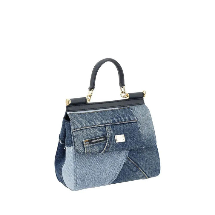 Dolce &amp; Gabbana Sample Sale | Dolce &amp; Gabbana Blue Cotton Handbag - | Designer outlet