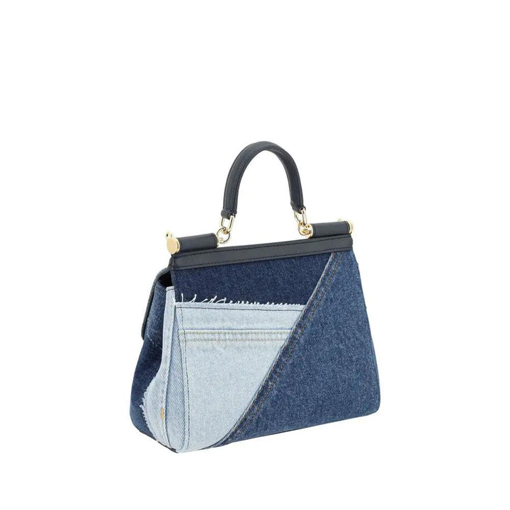 Dolce &amp; Gabbana Sample Sale | Dolce &amp; Gabbana Blue Cotton Handbag - | Designer outlet