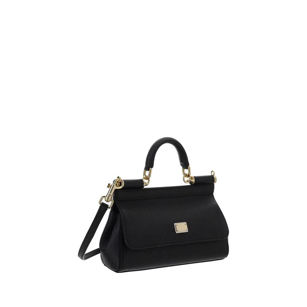 Dolce &amp; Gabbana Sample Sale | Dolce &amp; Gabbana Black Calf Leather Bos Taurus Handbag - | Designer outlet