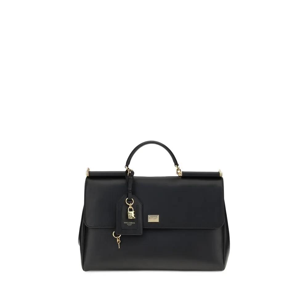 Dolce &amp; Gabbana Sample Sale | Dolce &amp; Gabbana Black Calf Leather Bos Taurus Shoulder Bag - | Designer outlet