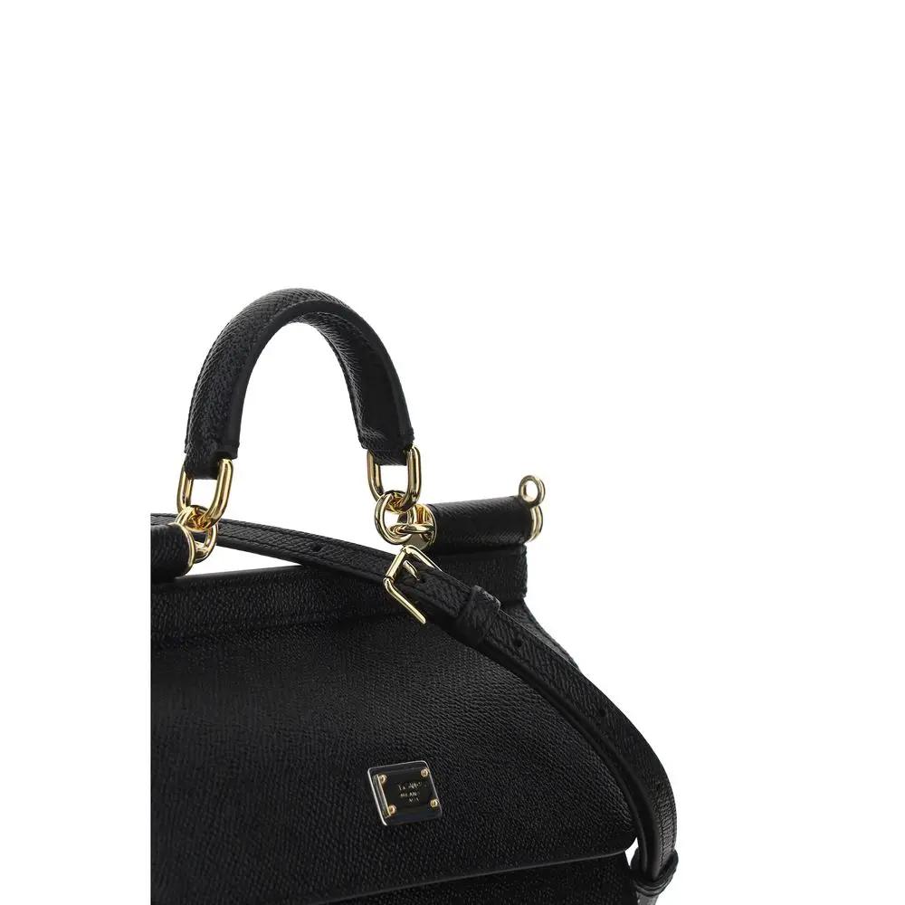 Dolce &amp; Gabbana Sample Sale | Dolce &amp; Gabbana Black Calf Leather Bos Taurus Handbag - | Designer outlet