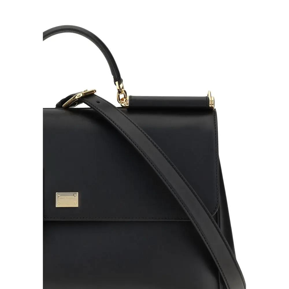 Dolce &amp; Gabbana Sample Sale | Dolce &amp; Gabbana Black Calf Leather Bos Taurus Shoulder Bag - | Designer outlet