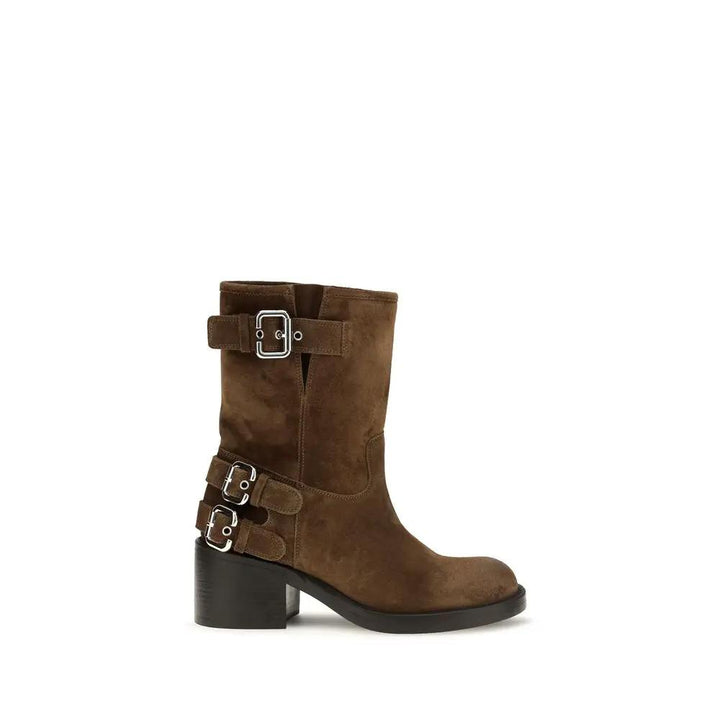 Chloé Sample Sale | Chloé Brown Calf Leather Bos Taurus Ankle Boots - | Designer outlet