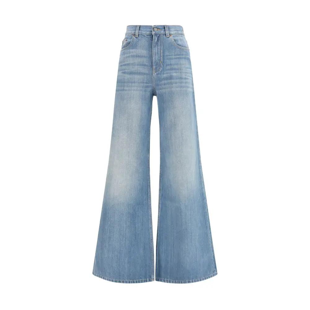 Chloé Sample Sale | Chloé Blue Cotton Flared Jeans - | Designer outlet