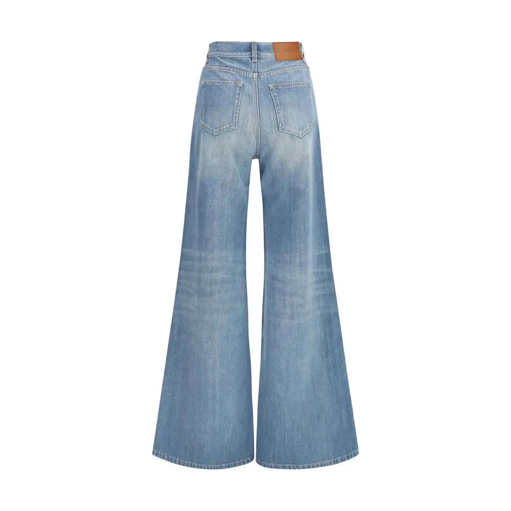 Chloé Sample Sale | Chloé Blue Cotton Flared Jeans - | Designer outlet