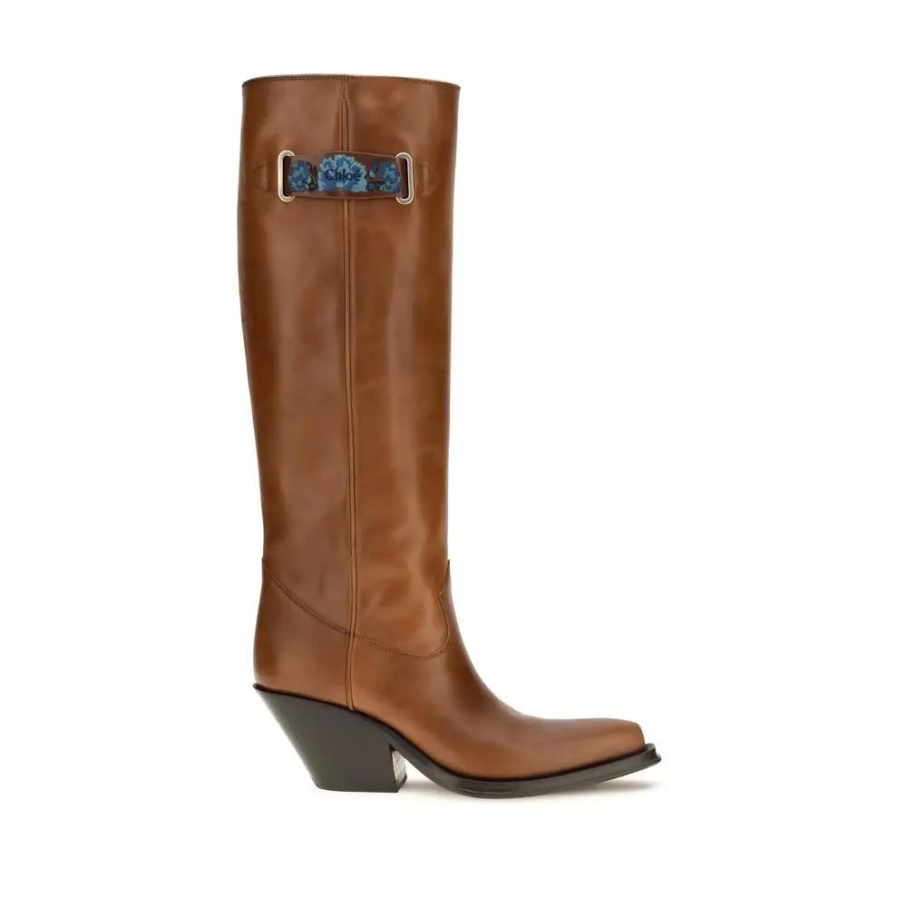 Chloé Sample Sale | Chloé Brown Calf Leather Bos Taurus Over The Knee - | Designer outlet