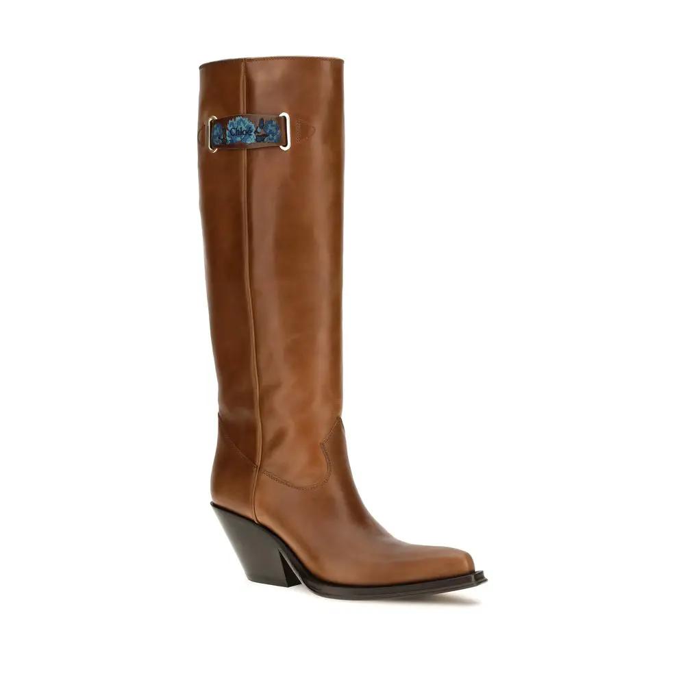 Chloé Sample Sale | Chloé Brown Calf Leather Bos Taurus Over The Knee - | Designer outlet