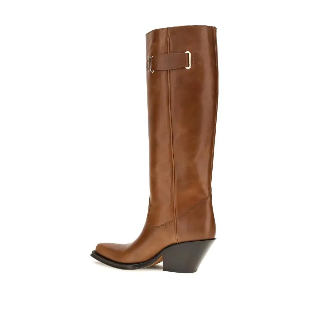 Chloé Sample Sale | Chloé Brown Calf Leather Bos Taurus Over The Knee - | Designer outlet
