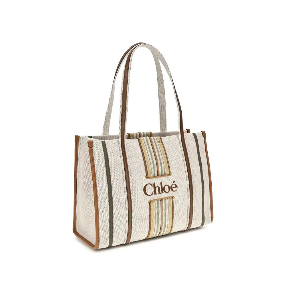 Chloé Sample Sale | Chloé Beige Cotton Shoulder Bag - | Designer outlet