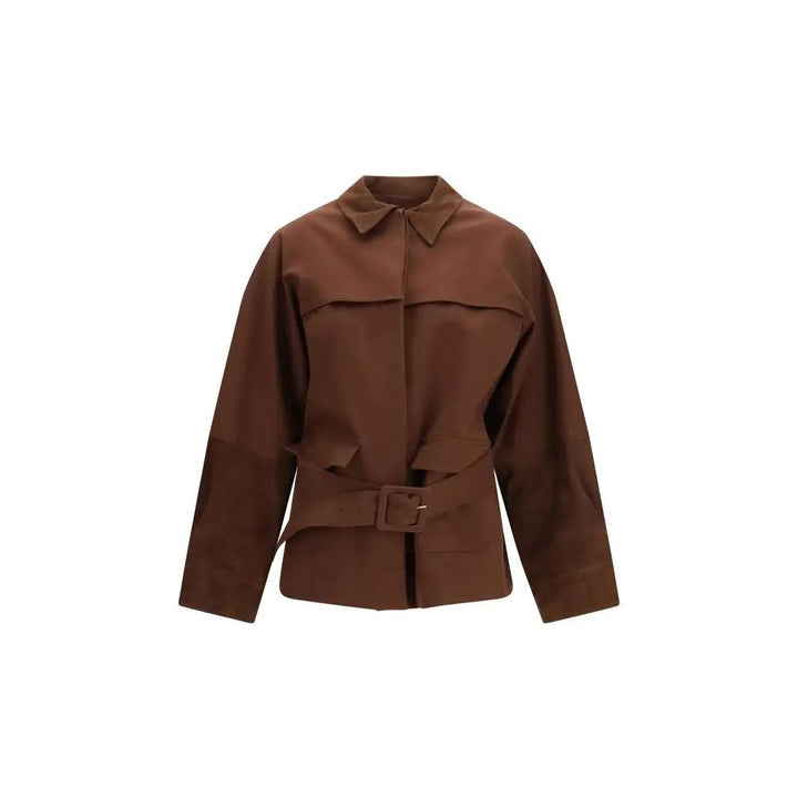 Fabiana Filippi Sample Sale | Fabiana Filippi Brown Cotton Full-Length Jacket - | Designer outlet