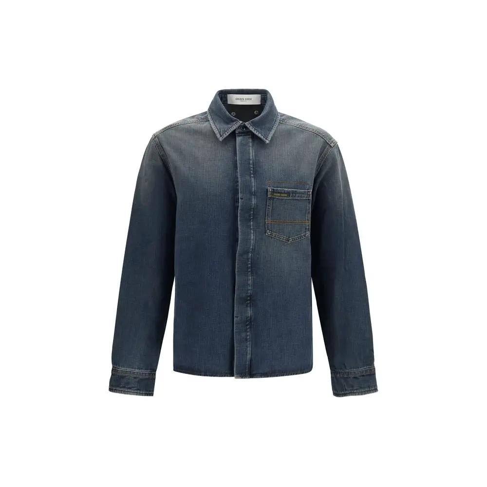 Golden Goose Sample Sale | Golden Goose Blue Denim Shirt - | Designer outlet