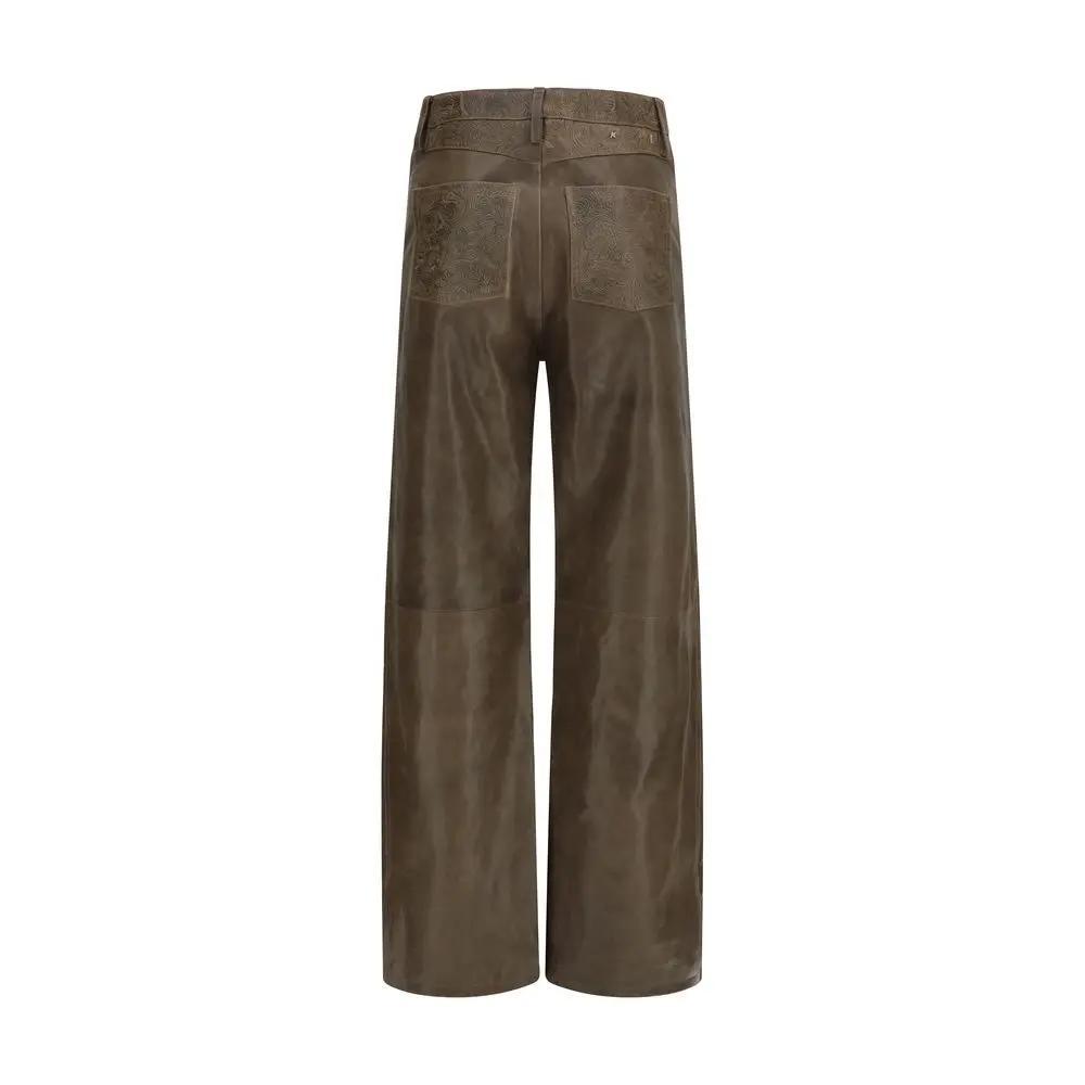 Golden Goose Sample Sale | Golden Goose Brown Leather Pants - | Designer outlet
