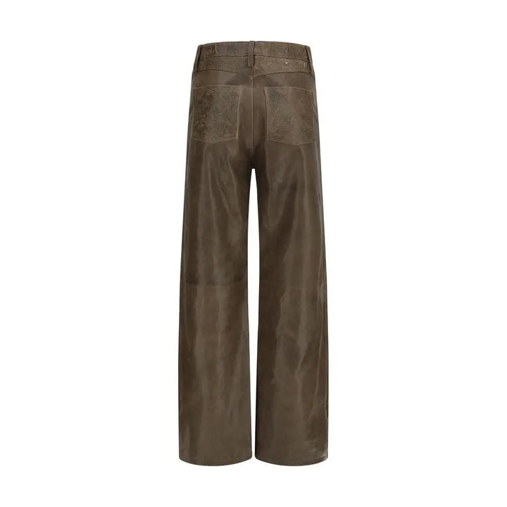 Golden Goose Sample Sale | Golden Goose Brown Leather Pants - | Designer outlet