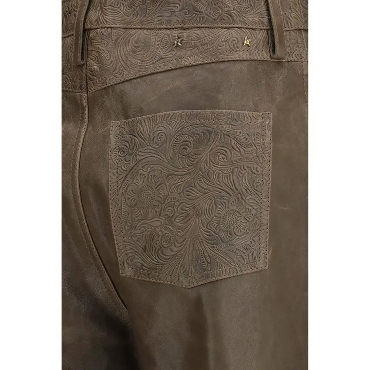 Golden Goose Sample Sale | Golden Goose Brown Leather Pants - | Designer outlet