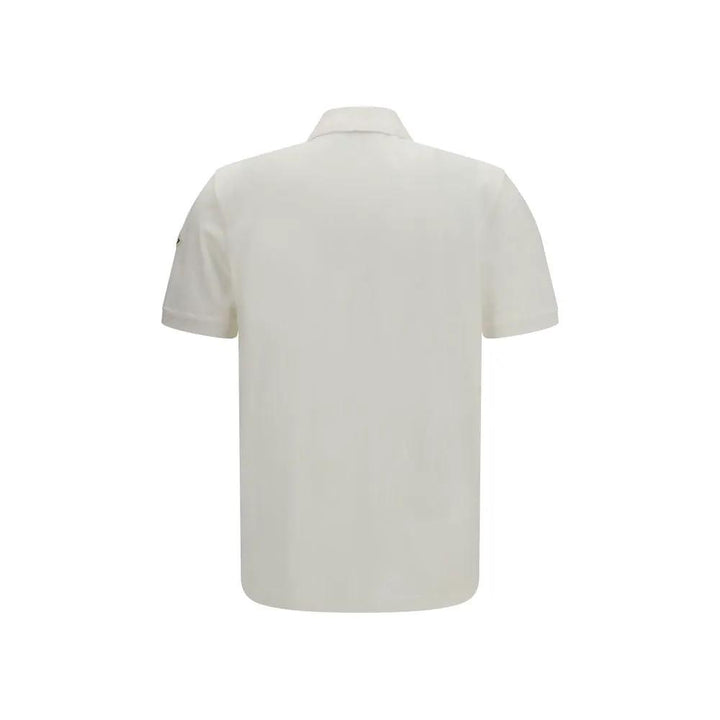 Moncler Sample Sale | Moncler White Cotton Polo Shirt - | Designer outlet