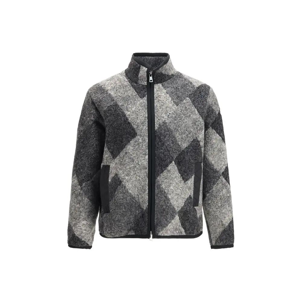 Moncler Sample Sale | Moncler Gray Wool Oves Aries Full-Length Jacket - | Designer outlet