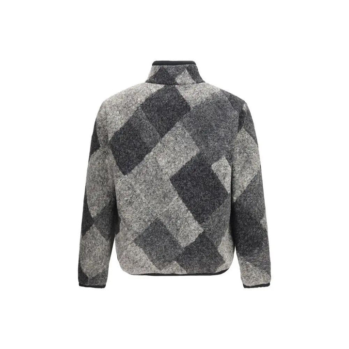 Moncler Sample Sale | Moncler Gray Wool Oves Aries Full-Length Jacket - | Designer outlet