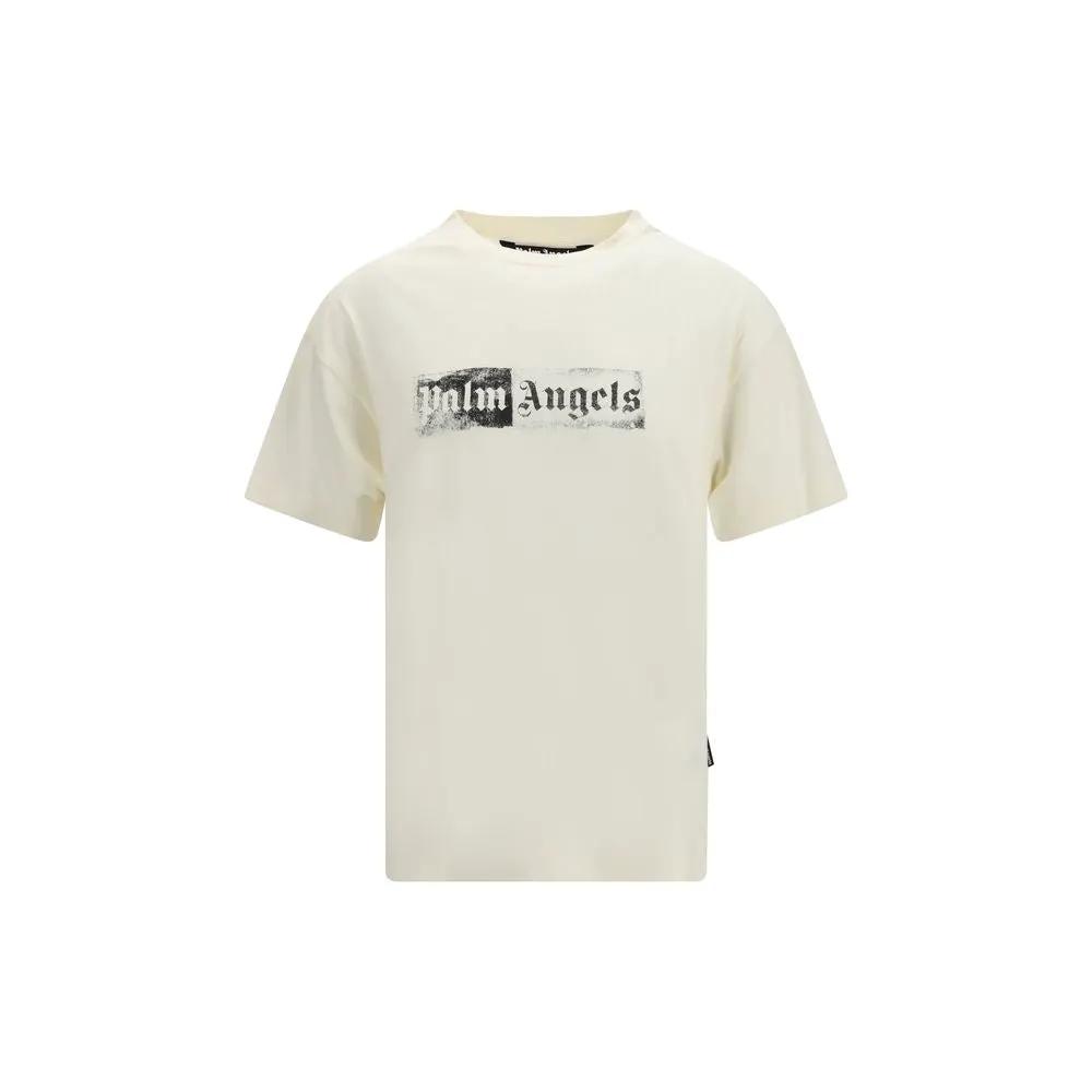 Palm Angels Sample Sale | Palm Angels Beige Cotton T-Shirt - | Designer outlet