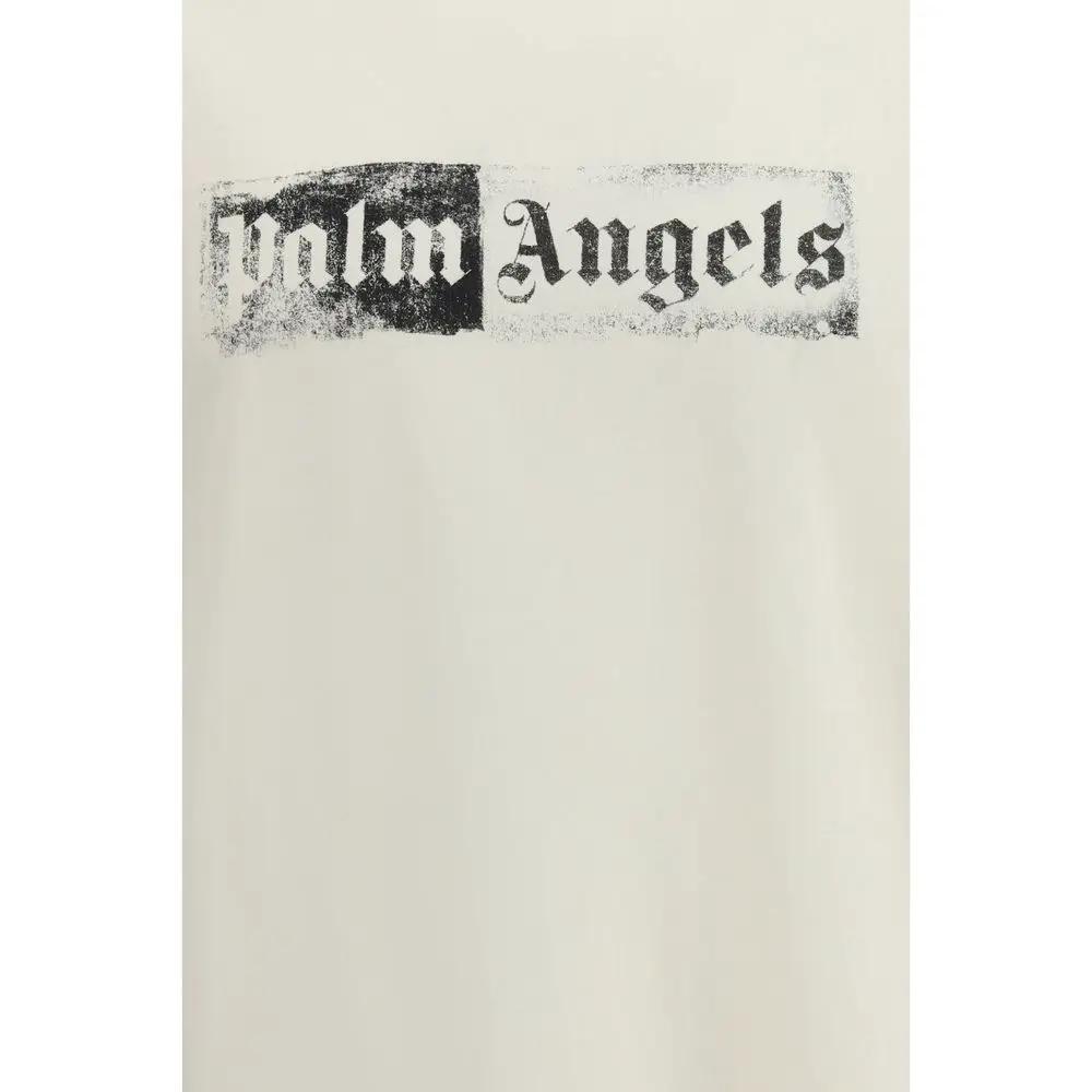 Palm Angels Sample Sale | Palm Angels Beige Cotton T-Shirt - | Designer outlet