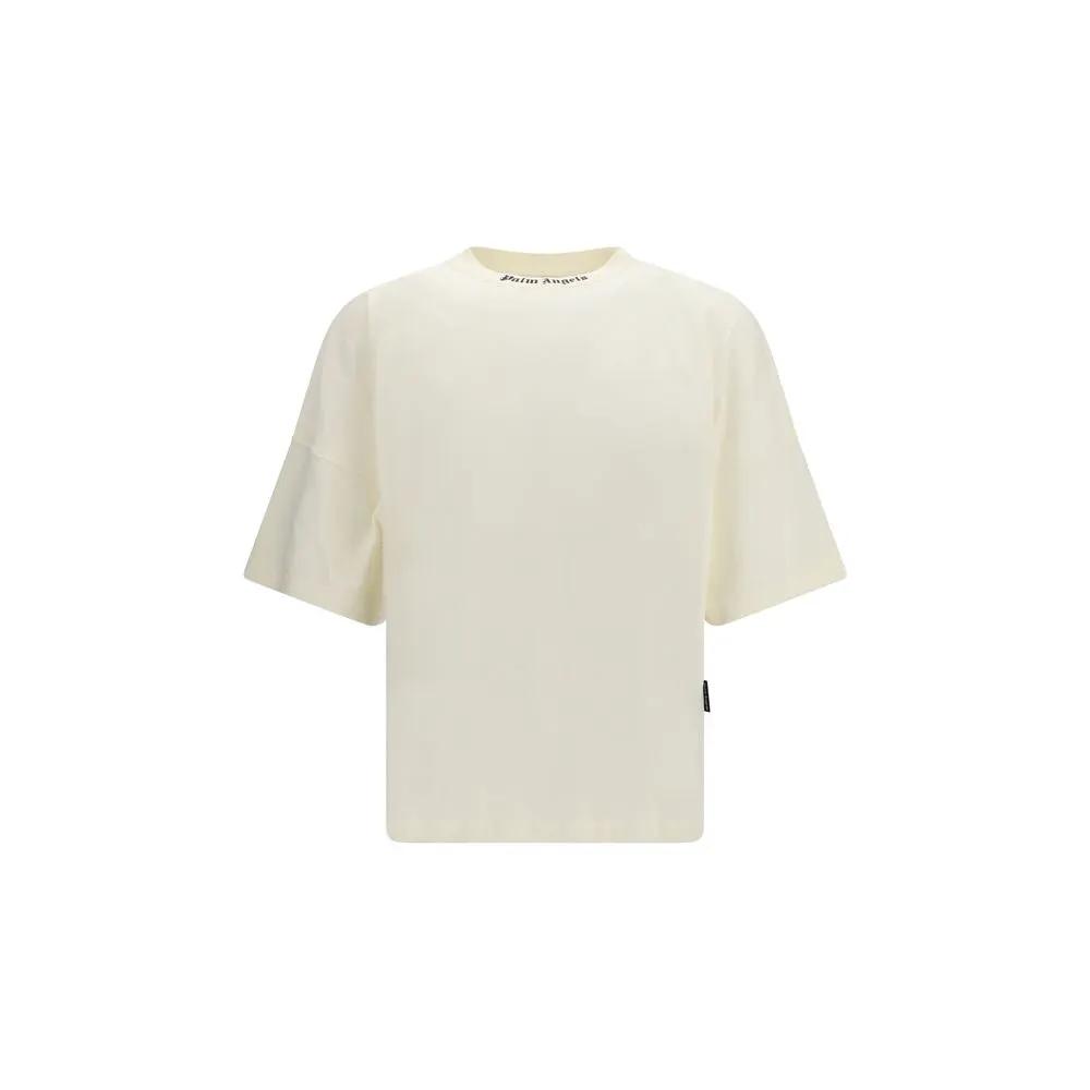 Palm Angels Sample Sale | Palm Angels Beige Cotton T-Shirt - | Designer outlet