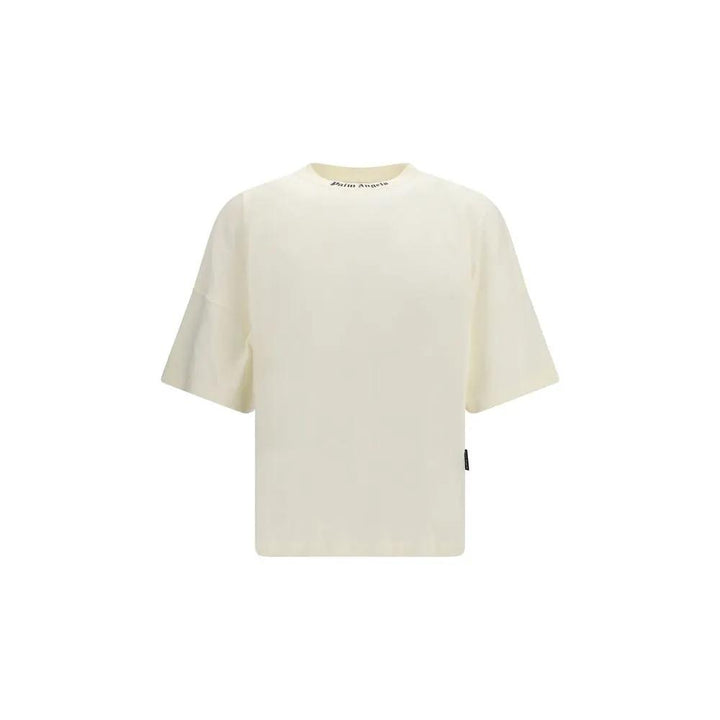 Palm Angels Sample Sale | Palm Angels Beige Cotton T-Shirt - | Designer outlet