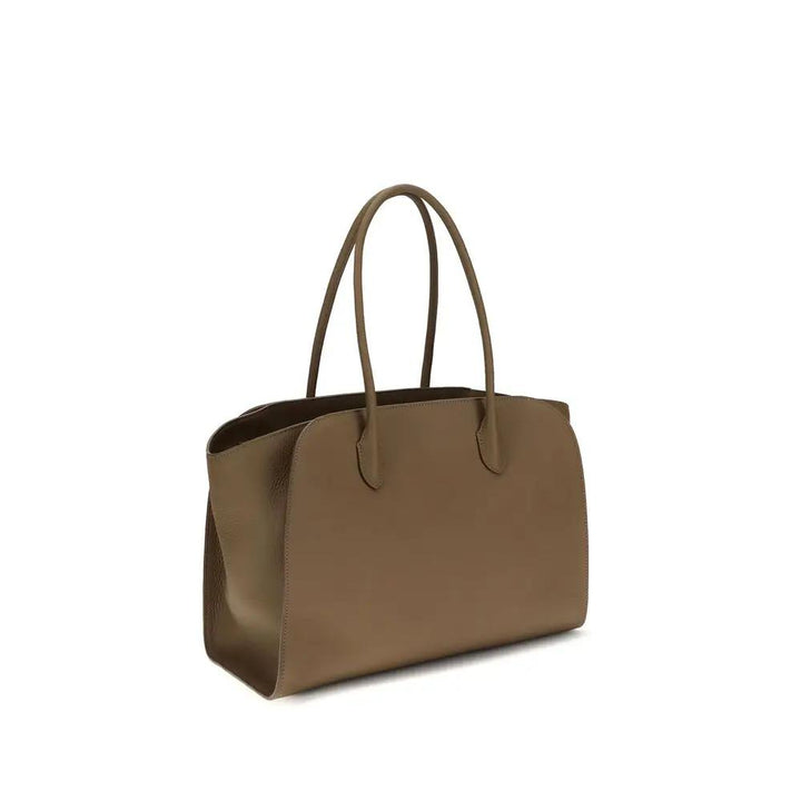The Row Sample Sale | The Row Brown Calf Leather Bos Taurus Shoulder Bag - | Designer outlet