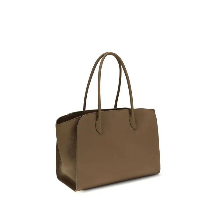 The Row Sample Sale | The Row Brown Calf Leather Bos Taurus Shoulder Bag - | Designer outlet
