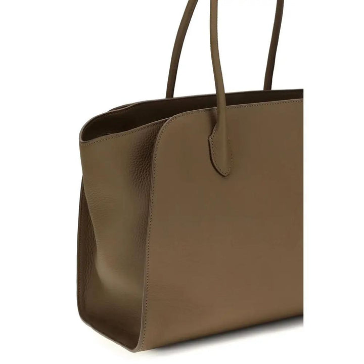 The Row Sample Sale | The Row Brown Calf Leather Bos Taurus Shoulder Bag - | Designer outlet