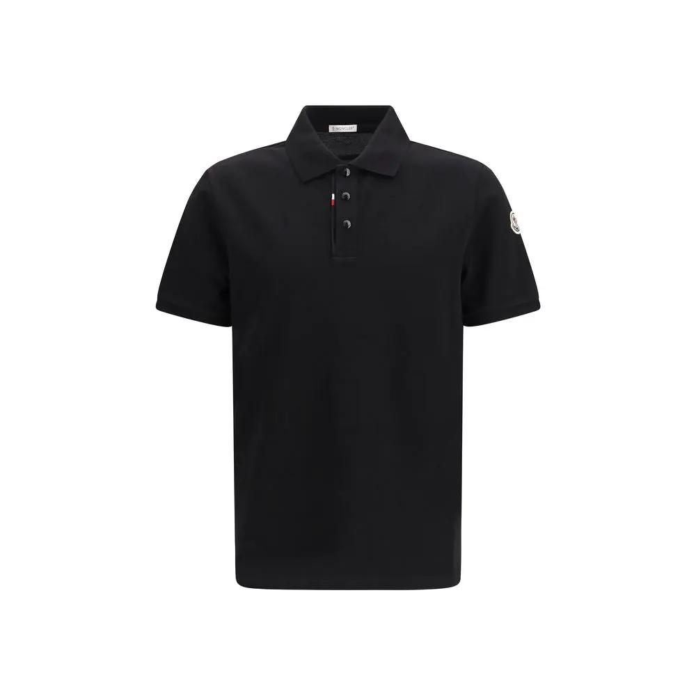 Moncler Sample Sale | Moncler Black Cotton Polo Shirt - | Designer outlet