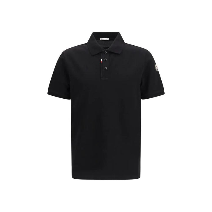 Moncler Sample Sale | Moncler Black Cotton Polo Shirt - | Designer outlet