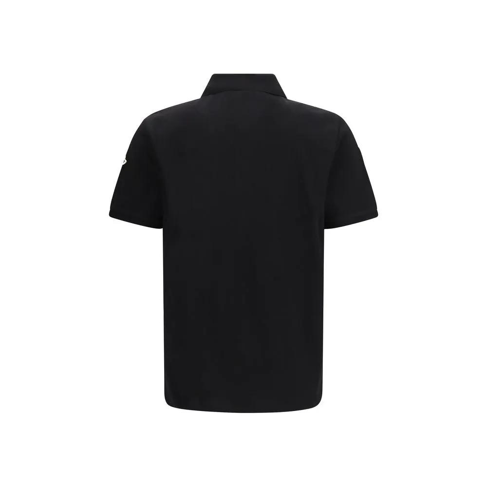 Moncler Sample Sale | Moncler Black Cotton Polo Shirt - | Designer outlet