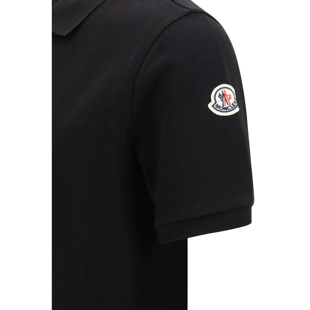 Moncler Sample Sale | Moncler Black Cotton Polo Shirt - | Designer outlet