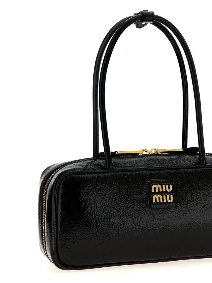Miu Miu Sample Sale | Miu Miu Black Lamb Leather Handbag - | Designer outlet