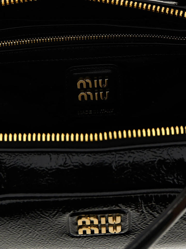 Miu Miu Sample Sale | Miu Miu Black Lamb Leather Handbag - | Designer outlet