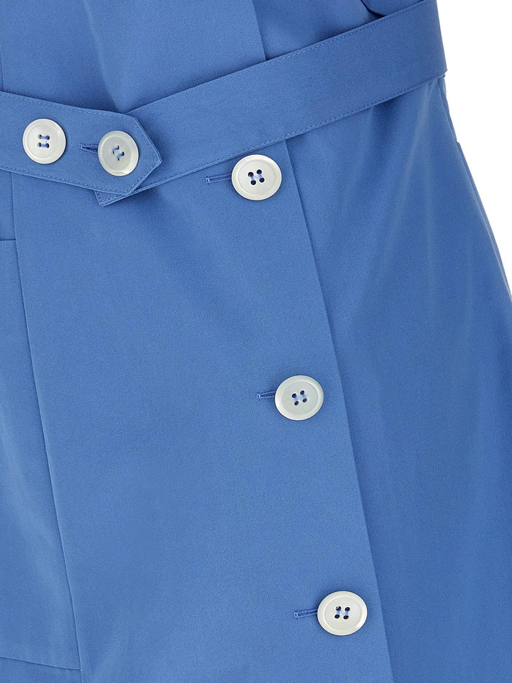 Miu Miu Sample Sale | Miu Miu Blue Cotton Short Dress - | Designer outlet
