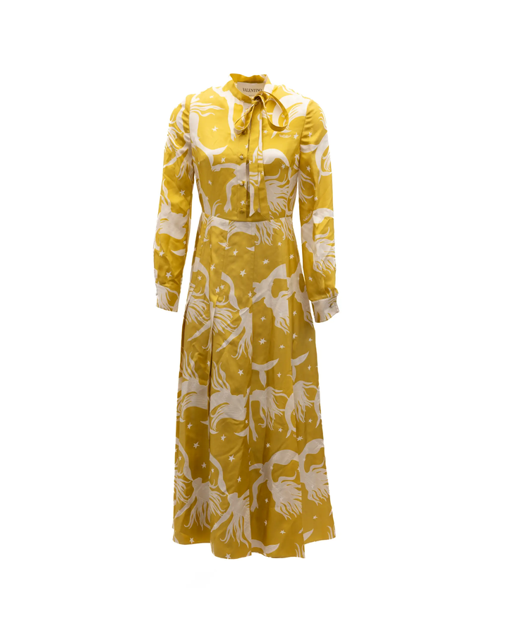 Valentino Garavani Sample Sale | Valentino Garavani Yellow Silk Dress - | Designer outlet