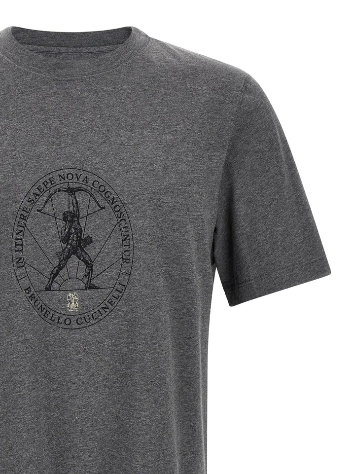 Brunello Cucinelli Sample Sale | Brunello Cucinelli Gray Cotton T-Shirt - | Designer outlet