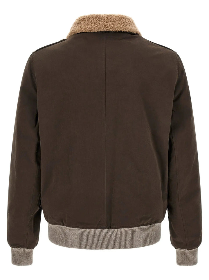 Brunello Cucinelli Sample Sale | Brunello Cucinelli Brown Cotton Bomber - | Designer outlet