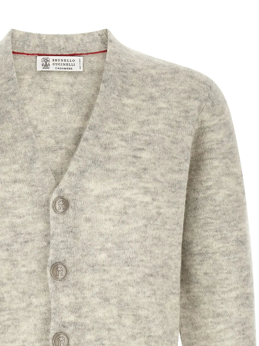 Brunello Cucinelli Sample Sale | Brunello Cucinelli Gray Alpaca Leather Cardigan - | Designer outlet