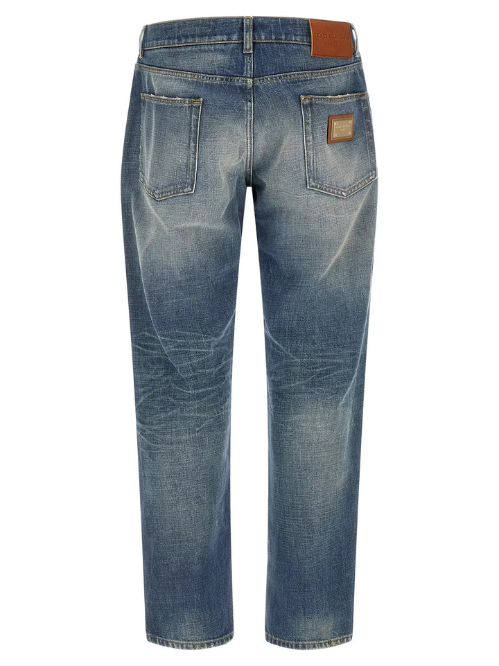 Dolce &amp; Gabbana Sample Sale | Dolce &amp; Gabbana Blue Cotton Relaxed Fit Jeans - | Designer outlet