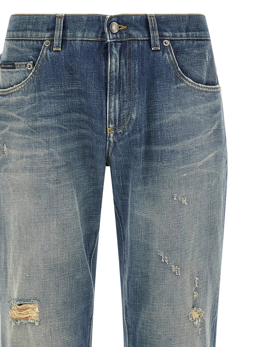 Dolce &amp; Gabbana Sample Sale | Dolce &amp; Gabbana Blue Cotton Relaxed Fit Jeans - | Designer outlet