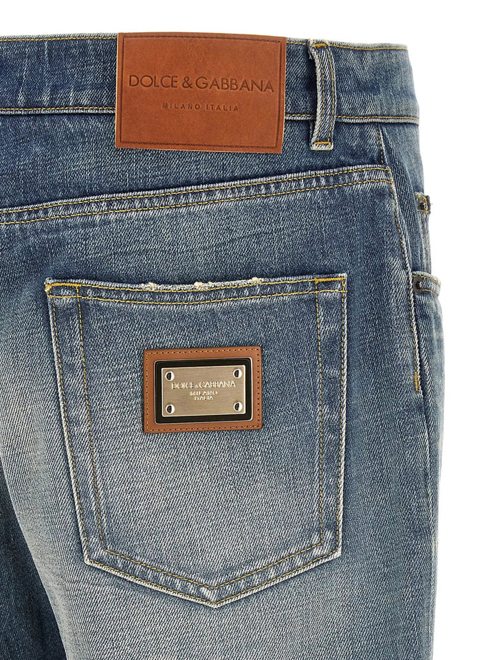 Dolce &amp; Gabbana Sample Sale | Dolce &amp; Gabbana Blue Cotton Relaxed Fit Jeans - | Designer outlet