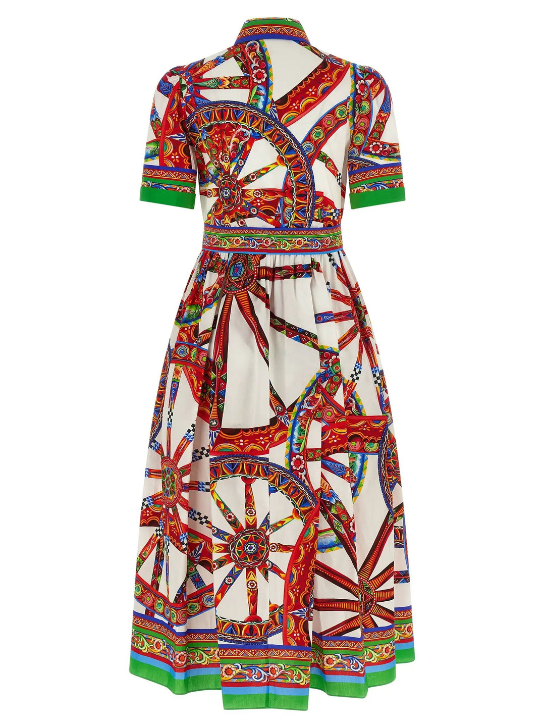 Dolce &amp; Gabbana Sample Sale | Dolce &amp; Gabbana Multicolor Cotton Midi Dress - | Designer outlet