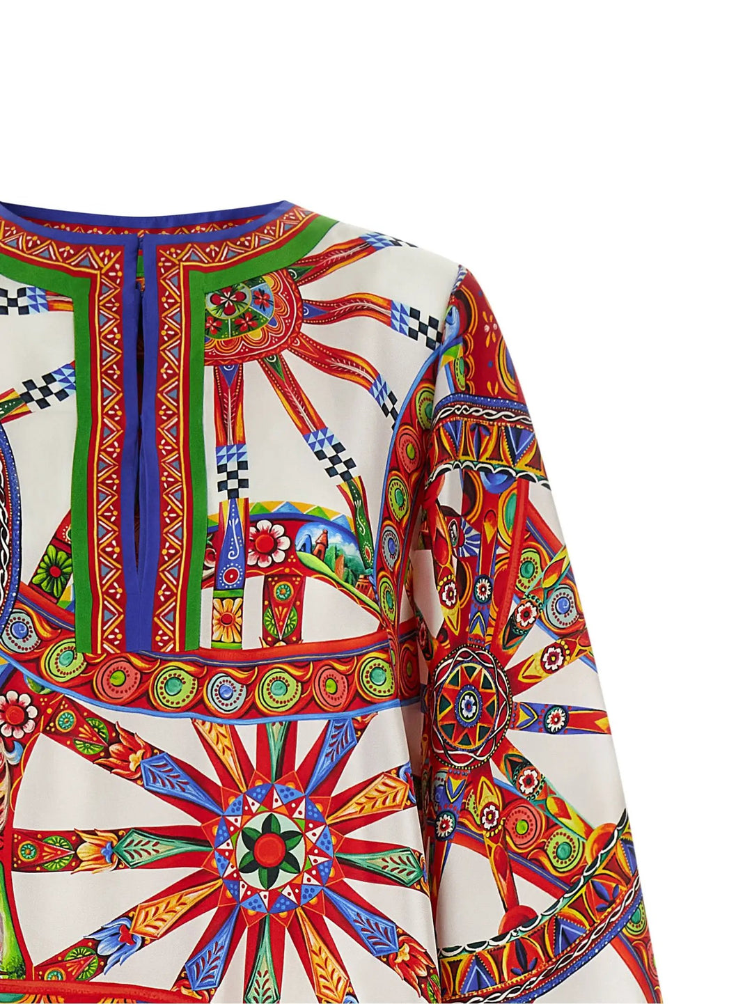 Dolce &amp; Gabbana Sample Sale | Dolce &amp; Gabbana Multicolor Silk Long Dress - | Designer outlet