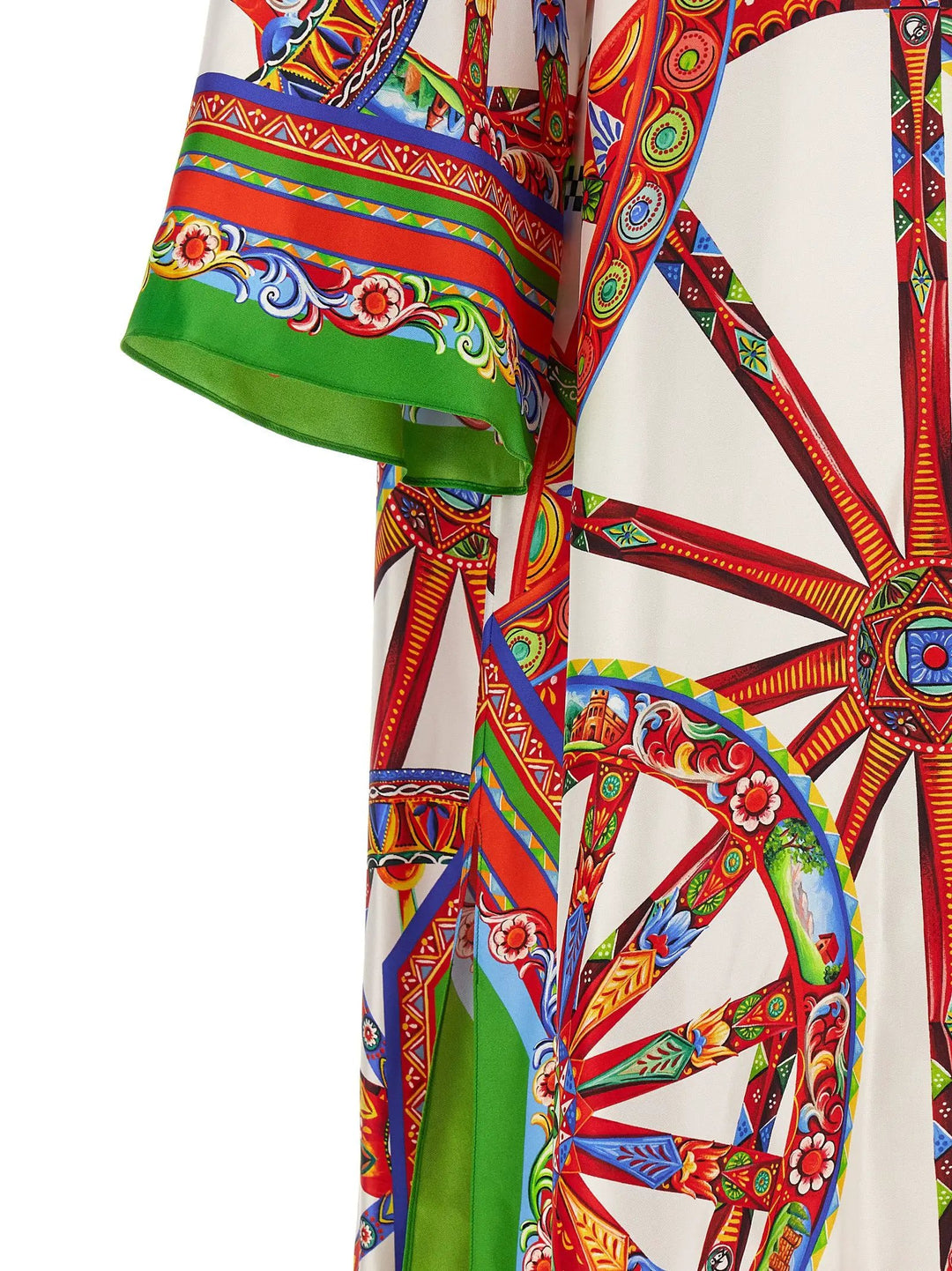 Dolce &amp; Gabbana Sample Sale | Dolce &amp; Gabbana Multicolor Silk Long Dress - | Designer outlet