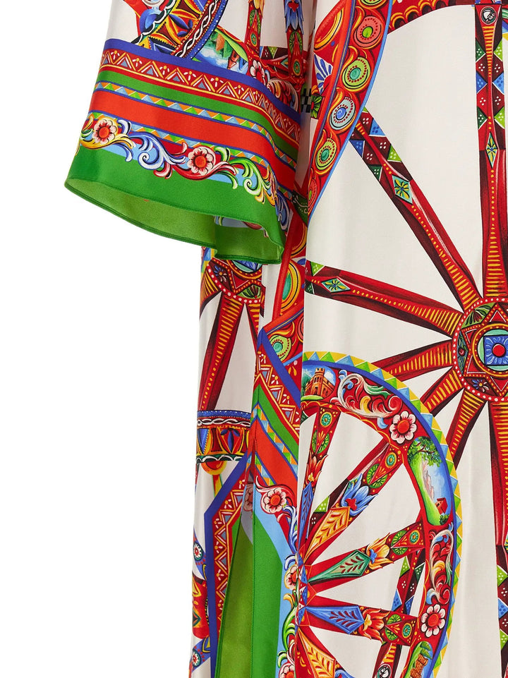 Dolce &amp; Gabbana Sample Sale | Dolce &amp; Gabbana Multicolor Silk Long Dress - | Designer outlet