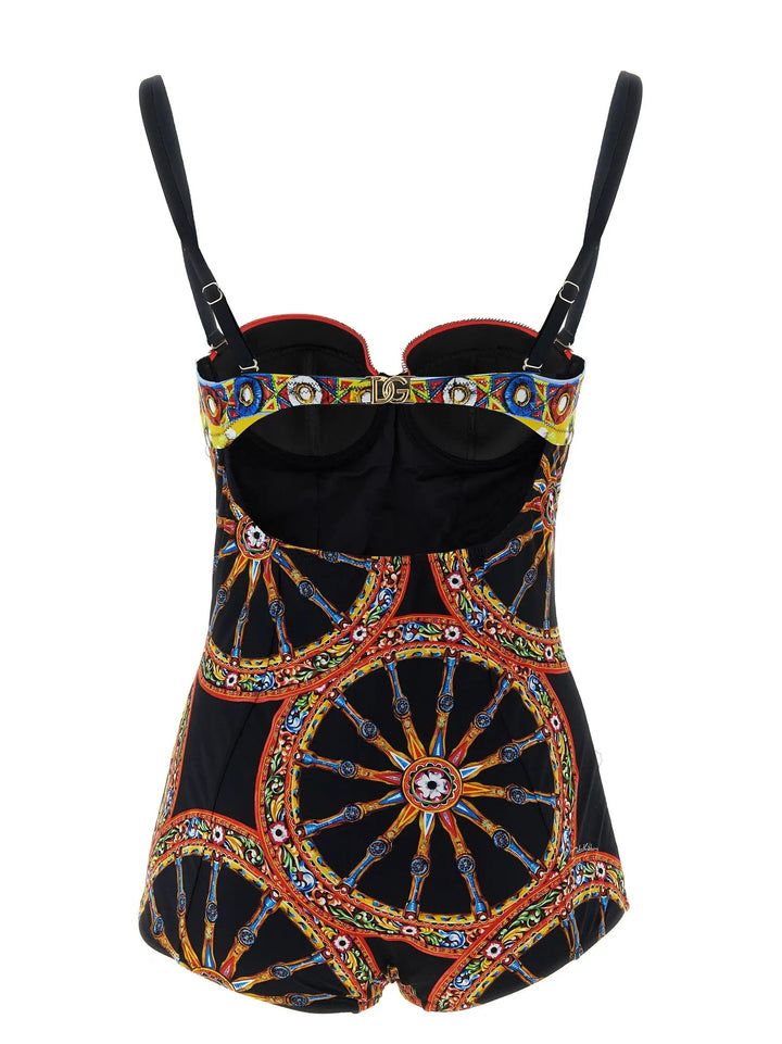 Dolce &amp; Gabbana Sample Sale | Dolce &amp; Gabbana Multicolor Polyamide One-Piece Swimsuit - | Designer outlet