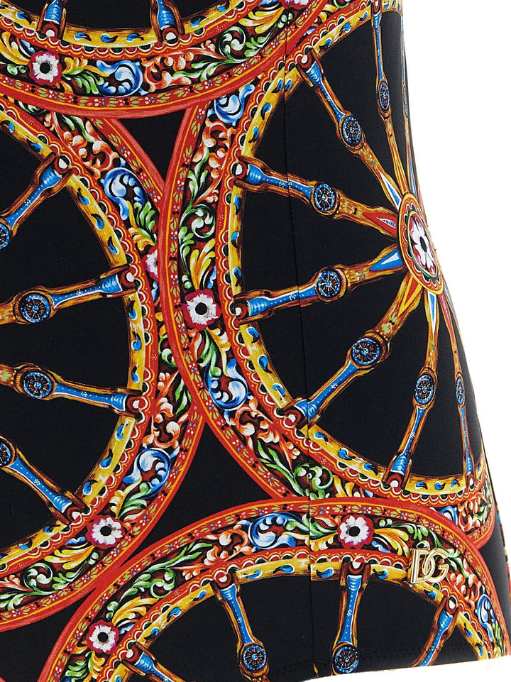 Dolce &amp; Gabbana Sample Sale | Dolce &amp; Gabbana Multicolor Polyamide One-Piece Swimsuit - | Designer outlet