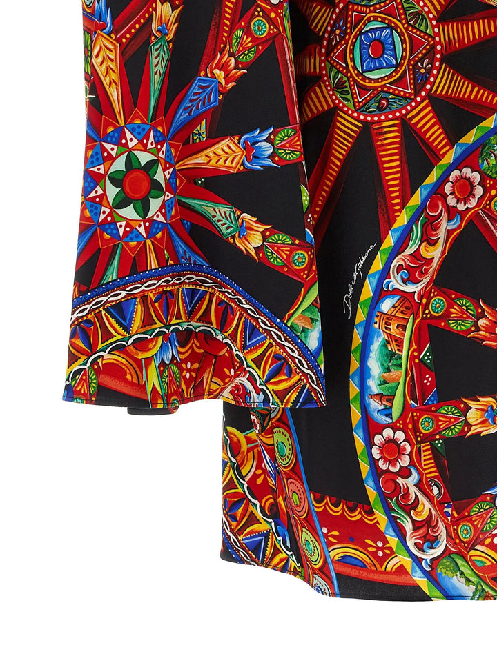 Dolce &amp; Gabbana Sample Sale | Dolce &amp; Gabbana Multicolor Silk Short Dress - | Designer outlet